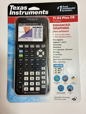 New Texas Instruments TI-84 PLUS CE Graphing Calculator - Black - Image 1 of 2