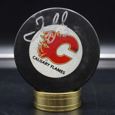 Disco de hockey firmado por Jarome Iginla Calgary Flames autógrafo con inscripción 12 ZJ18842 Foto 1 de 2
