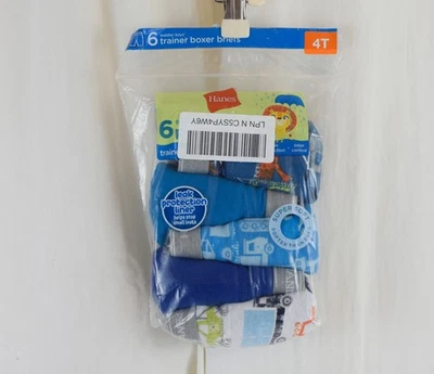 Hanes 6 PACK Toddler Boys' Potty Trainer Underwear Assorted Colors Size 4T - Image 1 of 3