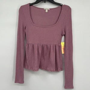 NUEVO CON ETIQUETAS Derek Corazón Top Juniors Talla S Rosa Bebé Muñeca Waffle Tejido Encaje Manga Larga - Imagen 1 de 8