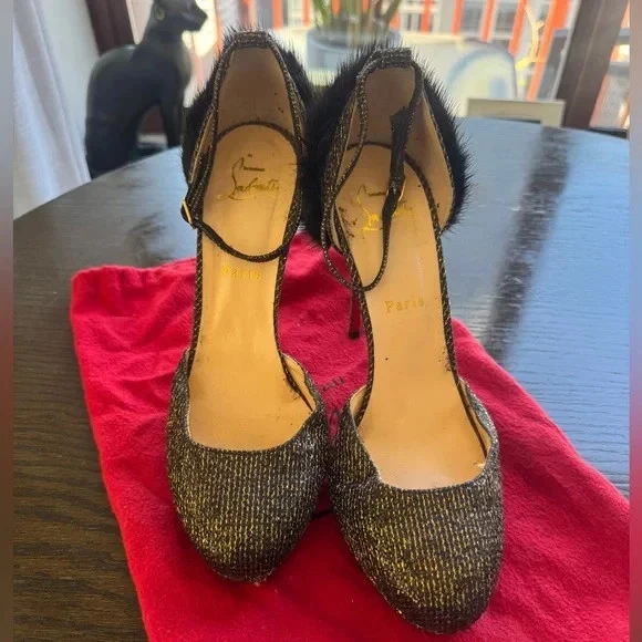Christian Louboutin Gold Heels for Women for sale - eBay