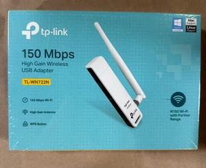 TP-Link TL-WN722N NT Wireless 150Mbps ADATTATORE USB ALTO GUADAGNO - Foto 1 di 4