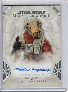 PAUL KASEY 2018 STAR WARS CAPOLAVORO AUTOGRAFI #A-CS C'AI THRENALLI AUTO - Foto 1 di 2