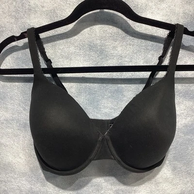 Victoria's Secret Bra Black 32DDD Molded Cup Perfect Coverage lace Trim - Image 1 of 4