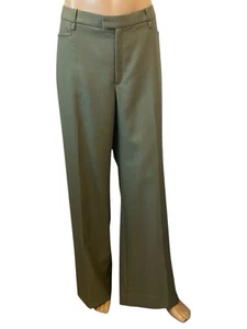 Banana Republic Olive Lido Wide Leg Wool Woman’s Pants Slacks Size 16 - Picture 1 of 12