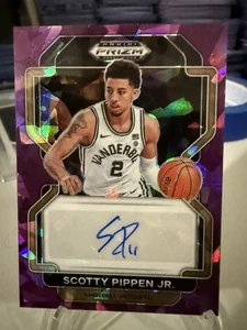 2022-23 Prizm Draft Picks #DP-SPJ Scottie Pippen Jr. /99 Purple Cracked Ice Auto - Picture 1 of 6