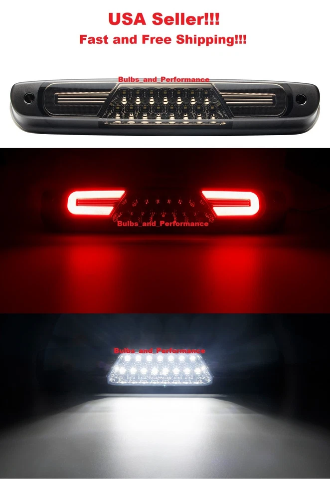 para Chevy Silverado GMC SIERRA 2007-2013 LED AHUMADO TERCERA LUZ DE FRENO LÁMPARA Foto 1 de 4