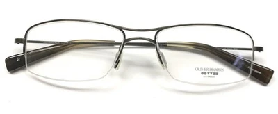 Oliver Peoples Fosse BKC Semi Rimless Aviator Eyeglasses Glasses Dark Brown 52mm - Image 1 of 4