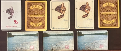 conjunto de 8 cartas de baralho ferroviárias sortidas C&O Chessie Soo Line - Imagem 1 de 4