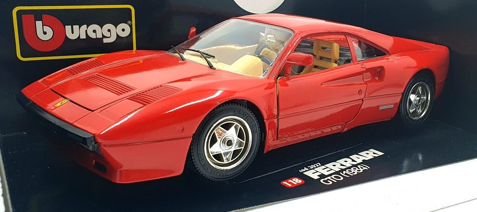 Burago 1/18 Scale Diecast 3027 - 1984 Ferrari GTO - Red - Image 1 of 4