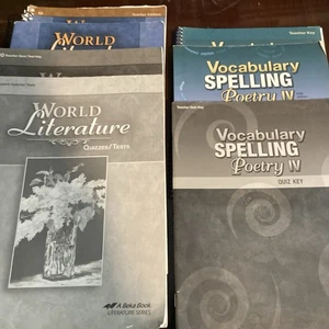 Abeka World Literature And Vocabulary,Spelling Sets 10th Grade Teacher - Picture 1 of 7