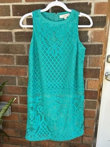 Loft Damen Spitzen Midi Sommerkleid ärmellos türkis blau gefüttert Gr. 4 Sommerkleid - Bild 1 von 6