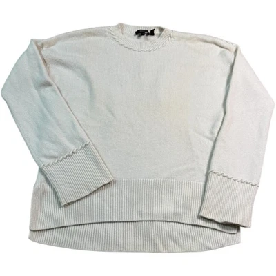 Suéter feminino Theory 100 cashmere chicote KARENIA creme tamanho P - Imagem 1 de 4