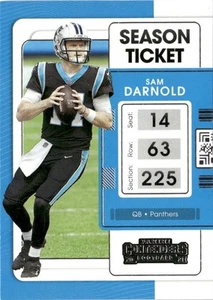 2021 Panini Contenders Ticket Football Card Base Sam Darnold Carolina Panthers - Picture 1 of 2