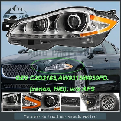 Faro izquierdo lado conductor xenón oculto para Jaguar XJ XJL 2010-2015 sin AFS C2D3183 Foto 1 de 4