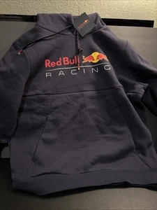 Red Bull Racing F1 Pull Over Hooded Sweatshirt- Navy/Gray Size Small - Picture 1 of 11