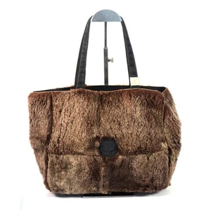 Bolso de Mano Chanel Vintage Piel de Conejo y Gamuza Marrón Certificado de Autenticidad GRATIS - Imagen 1 de 12