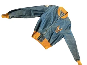 Chaqueta de mezclilla vintage años 70 Levis Fresh Produce moto club jeans Harley motociclista - Imagen 1 de 15