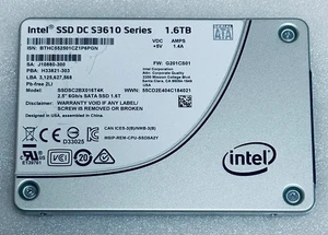 Intel SSD DC S3610 1.6TB Hard Drive 2.5 Sata SSD Intel SSDSC2BX016T4K 100%Health - Picture 1 of 2