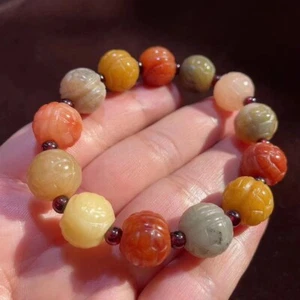 Pulseras de jade hetiano naturales colores mixtos pulsera de jade + caja fina gratis - Imagen 1 de 1