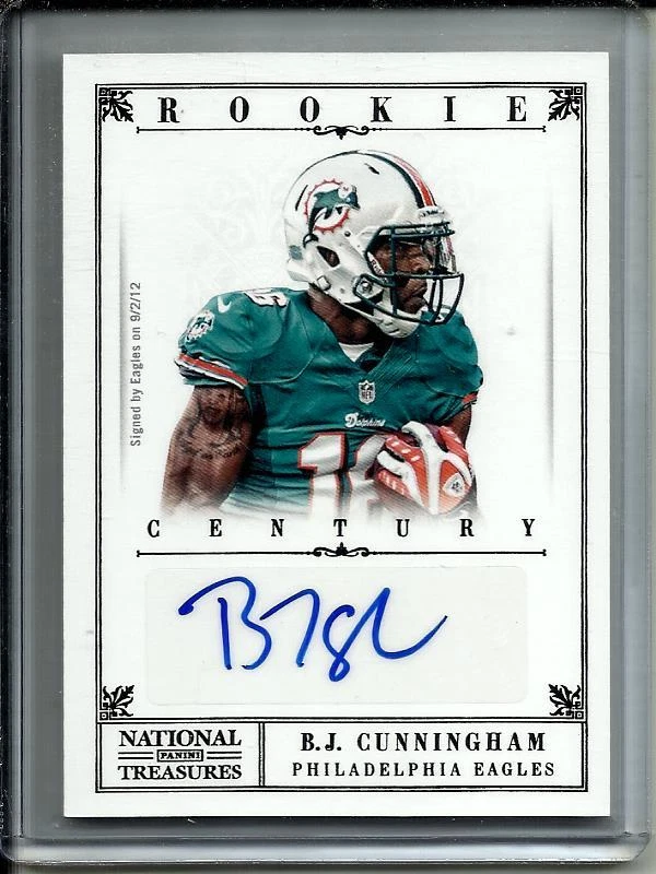 B.J. Cunningham 2012 National Treasures Autograph Rookie #11/25 - Image 1 of 1