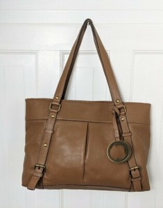 Debenhams Collection Tan Leather Handbag 36cm X 25cm 