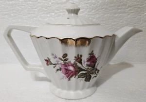 Vintage Trimont Ware Japan Teekanne - Rosen Goldrand irisierend - 24 Oz - Bild 1 von 6