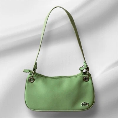 Зеленый Lacoste Y2K оригинальный багет сумка - Изображение 1 из 4