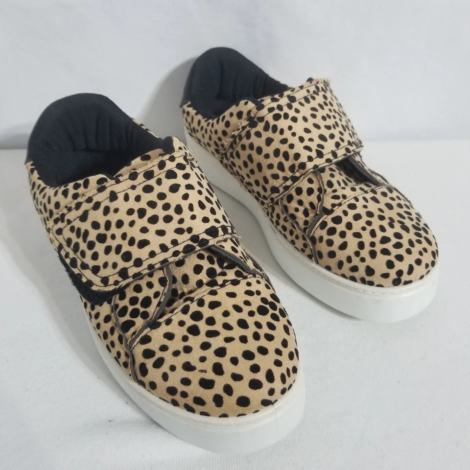 Qupid леопард печать женщин размер 7 кроссовки теннис обувь крюк и петля застежки - Изображение 1 из 4