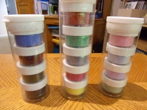 STAMPIN UP EMBOSSING POWDER / GLITTER STACKS - Picture 1 of 1