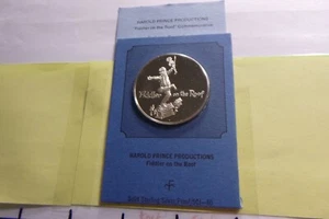 FIDDLER ON THE ROOF LONGEST RUNNING SHOW BROADWAY SILVER COIN COA VERY RARE 3FRO - Picture 1 of 3