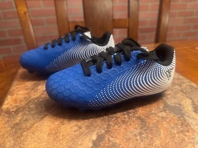 Vizari Soccer Cleats 8C Blue & White Shoes w/ Black Laces - Image 1 of 4