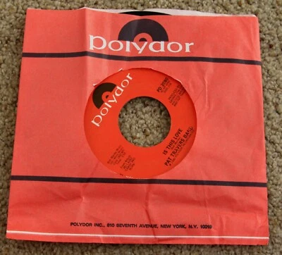 Pat Travers Band Is This Love vintage record 45 rpm 7" single Polydor PD2080 Foto 1 de 2