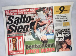Bildzeitung vom 21.06.2006 zur Geburt zur Hochzeit * WM 2006 - Klose Salto - Picture 1 of 1