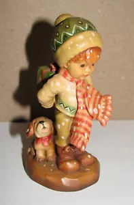 Figura tallada en madera de Navidad ANRI Sarah Kay “ES LA TEMPORADA” 4" LTD #290/4000 - Imagen 1 de 6