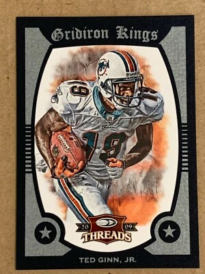 2009 Threads Gridiron Kings Framed Blue Ted Ginn Jr. 48. SP #d/50 Dolphins - Image 1 of 3