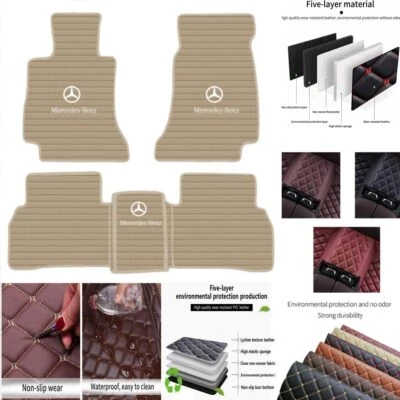 For Mercedes Benz All Series Car Floor Mats Front & Rear Custom Cargo Liners - Image 1 of 4