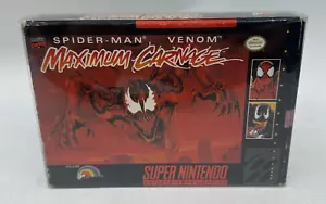 Maximum Carnage Spider-Man (Super Nintendo SNES) Complete CIB Box No Poster - Picture 1 of 16