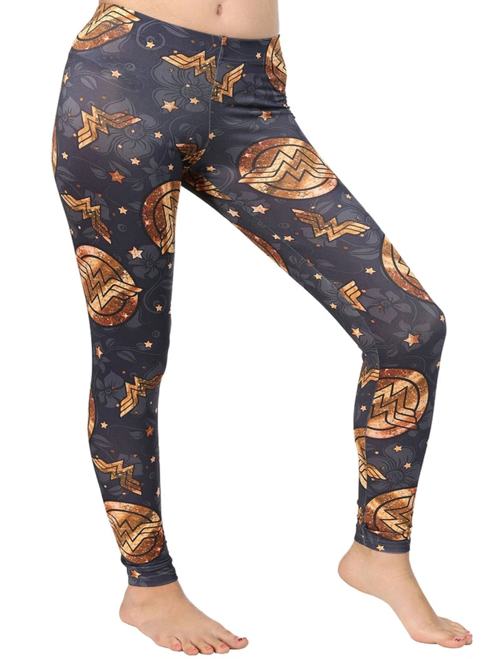 Leggings para mujer Wonder Woman Gold Symbol Junior NUEVO  Foto 1 de 1