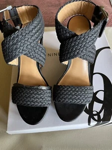Nine West NWWALDRID BLK/BLK FB Heels Size 5.5 (M) - Picture 1 of 14