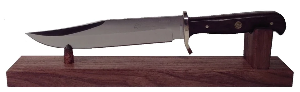 Walnut Wooden Knife Stand Display for 10"- 15" Hunting Bowie Collectible Knives  - Image 1 of 1