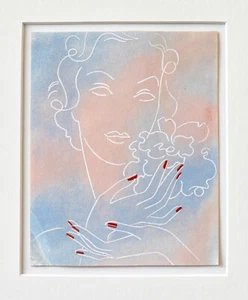 ROBIN ARTINE SMITH - Original ca. 1934 Kunst "Kamelien Corsage" - Art Deco Stil - Bild 1 von 4