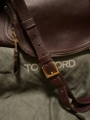 Bolso de Hombro Tom Ford Mediano Jennifer Cuero Borgoña Foto 1 de 4