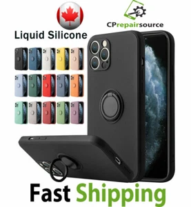 Pour iPhone 15 Pro Max Coque Magnétique Antichoc Silicone Béquille Support Anneau - Photo 1 sur 10