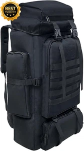 80L/100L Camping Backpack, Waterproof Military Tactical Hiking Rucksack - Picture 1 of 12
