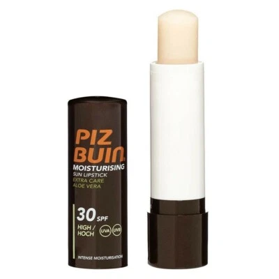 Piz Buin Unisex SPF30 Moisturizing Sun Lipstick Balm Aloe Vera - 1 Pack of 4g Foto 1 de 2