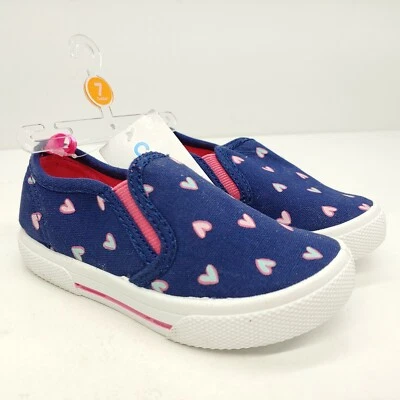 Zapatilla deportiva sin cordones Carter's Damon Hearts azul informal para niñas talla 7 niño pequeño  Foto 1 de 4