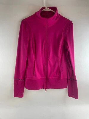 Рубашка женская Zella размер средний розовая на молнии имитация шеи спортивная одежда с карманами на молнии - Изображение 1 из 4