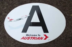 1990er Jahre große Austrian Airlines Austria Airbus Flugzeug Verkehrsflugzeug Aufkleber - Bild 1 von 2