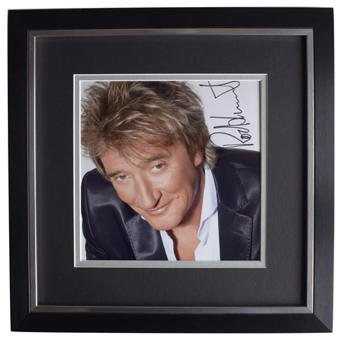Rod Stewart Signed Framed Square Photo Autograph display Sailing Faces Music COA Cover